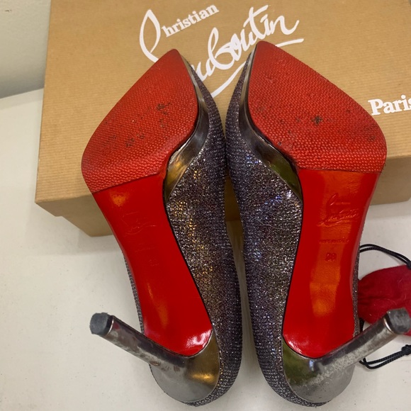 Christian Louboutin Pigalle Plato 120 Glitter - Picture 4 of 7